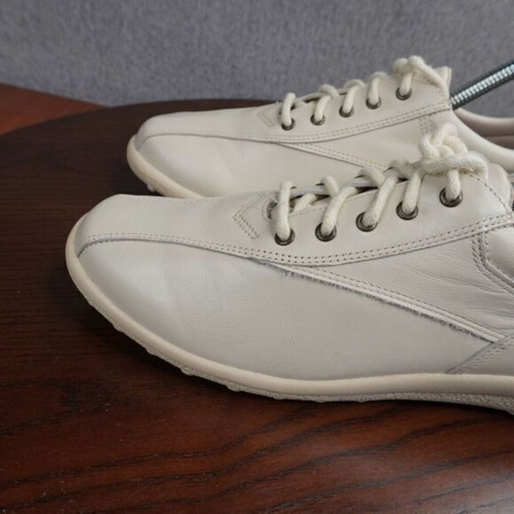 David Tate Walker Shoes Womens Size 8.5 SS Beige Leather Comfort Lace Up Sneaker - Picture 14 of 16